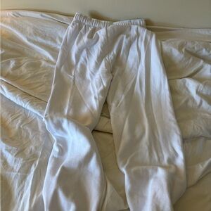ALO Yoga white accolade joggers